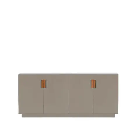 Armoire Frame 160 Low dark sand, portes pliantes, , cognac