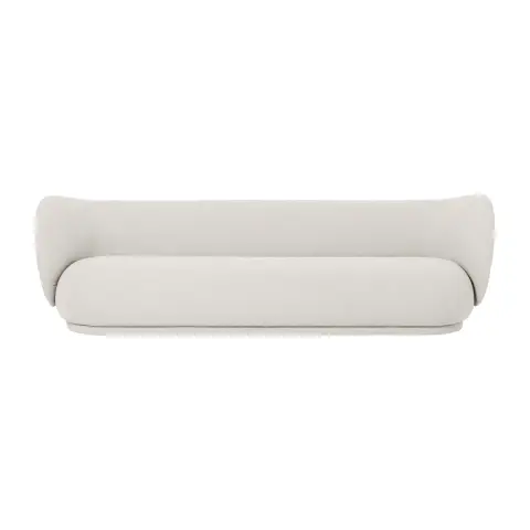 Canapé Rico bouclé 4 places Bouclé offwhite