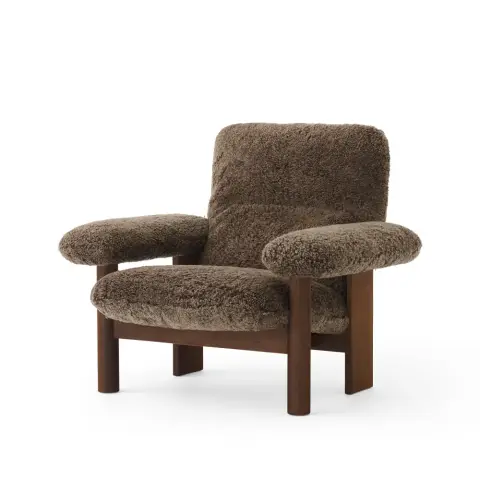Fauteuil Brasilia Dark oak-Root sheepskin