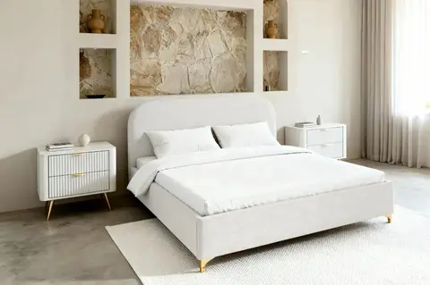 Lit coffre Charlotte Blanc 140 x 200