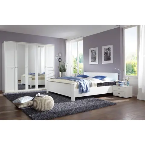 Chambre adulte contemporaine Omalay I Blanc — Blanc