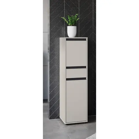 Colonne de salle de bain H 121 cm moderne Rebeka Gris pierre — Gris pierre