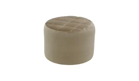 Petit pouf rond avec coutures Flair