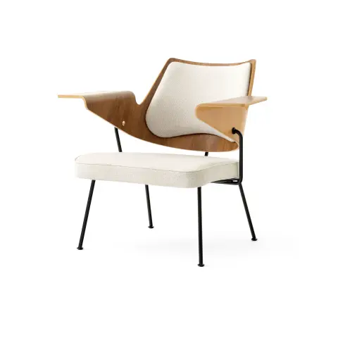 Chaise lounge RFH RD8 Walnut-beech-offwhite