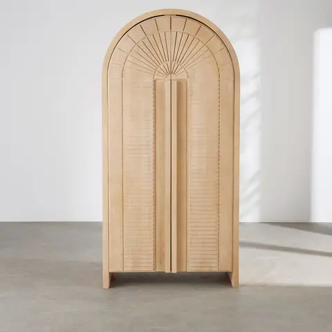 Armoire arche en bois de manguier et placage manguier, L98 cm