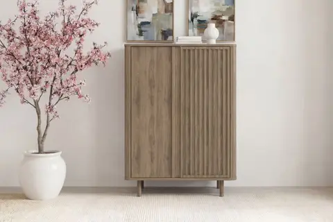 Bloom - Commode Chêne clair 86 cm x 40 cm x 131 cm