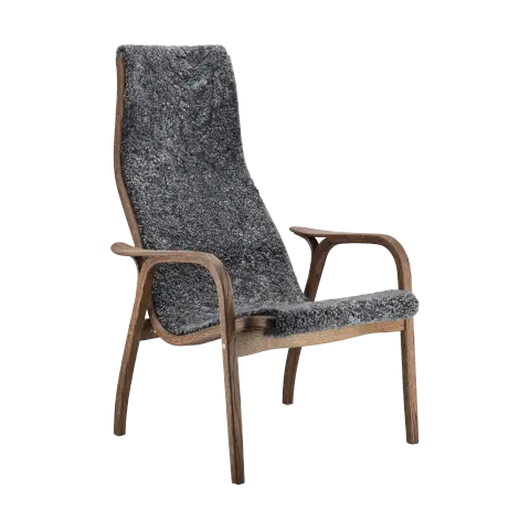 Fauteuil Lamino chêne/peau de mouton Special Edition Rubio Monocoat Chocolate-Charcoal