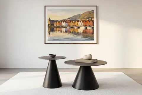 Duo Koya - Table Basse Noir 70 cm x 70 cm x 45 cm