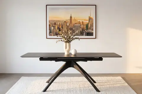 Table a manger Anoa - Table Noir 200 cm x 85 cm x 74 cm