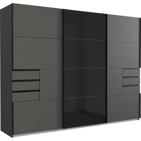 Armoire adulte moderne 270 cm graphite Adriana I Anthracite — Anthracite