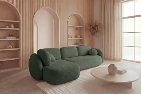 Canapé d'angle Santiago L Vert Angle droit 289 cm x 190 cm x 86 cm