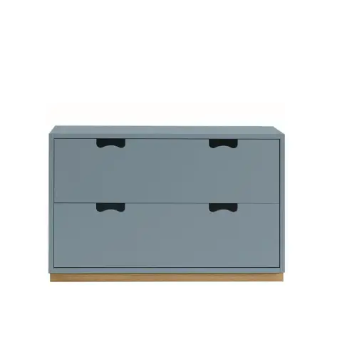 Commode Snö A2 nordic blue, support en chêne