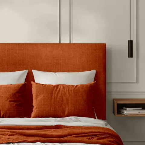 Tête de Lit Chenillé Orange Sanguine
