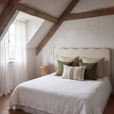 Tête de lit réversible écrue pour couchage 160 cm
