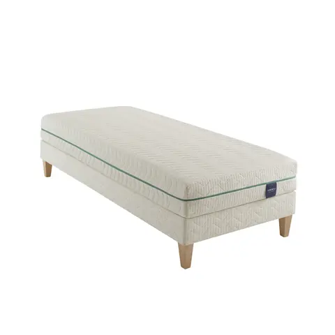 Ensemble matelas naturel latex naturel, sommier et pieds Aube 700