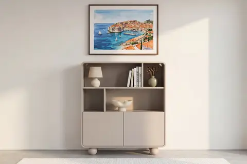 Bibliothèque Rihla - Bibliotheque Beige 108 cm x 39 cm x 121 cm