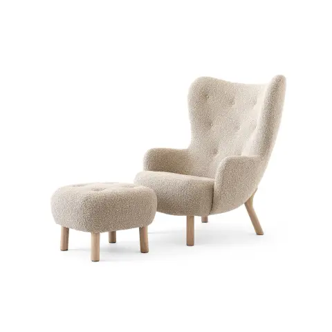 Fauteuil Petra VB3 High incl. pouf ATD1 Chêne huilé-Karakorum 003
