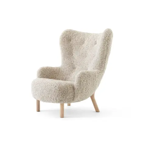 Fauteuil Petra VB3 High Chêne huilé-Sheepskin Moonlight
