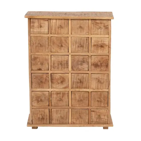 Meuble de rangement multi-tiroirs en bois de manguier