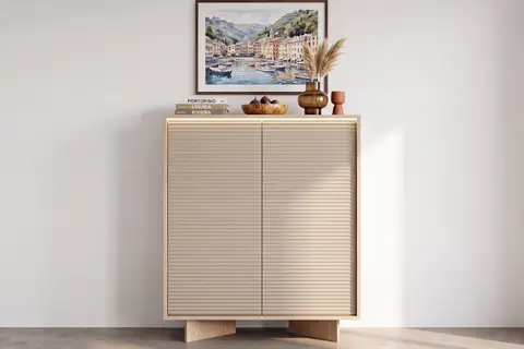 Gobi - Commode Beige 103 cm x 40 cm x 138 cm