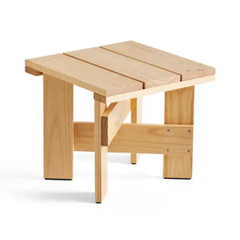 Crate Low Table pin laqué Water-based lacquered pinewood