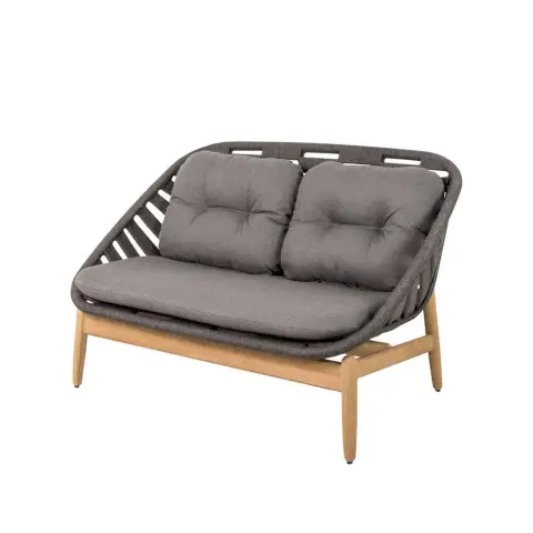 Canapé Strington 2 places, teak Cane-Line AirTouch grey
