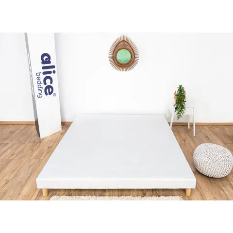 Sommier tapissier matelassé blanc Wonder Blanc — Blanc