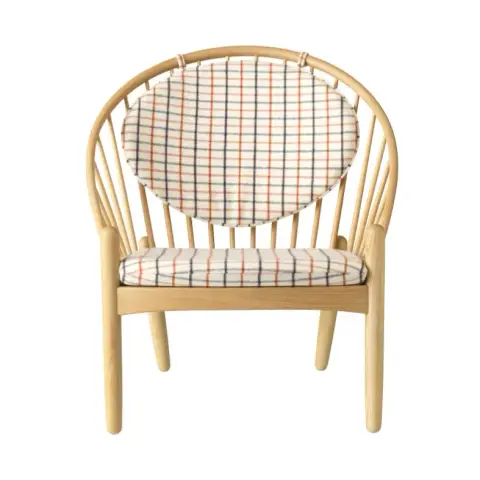 Chaise J166 Jørna Oak nature lacquered-red diced