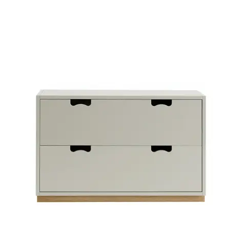 Commode Snö A2 light grey, support en chêne