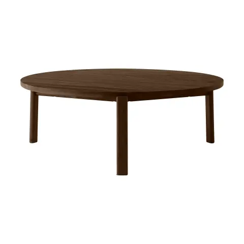 Table basse Passage Chêne foncé teinté, Ø