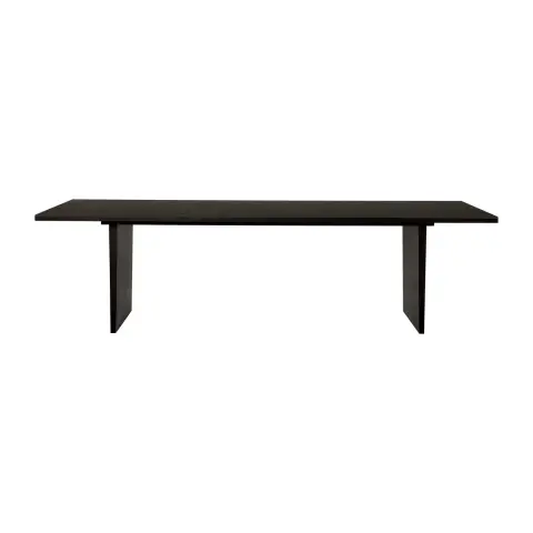 Table à manger Private Marron-chêne teinté noir