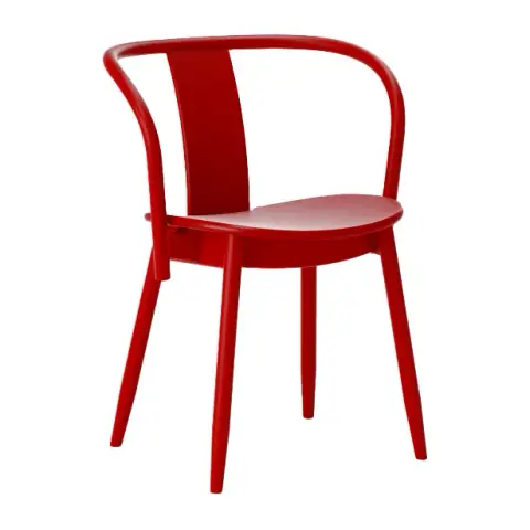Chaise Icha Hêtre verni rouge