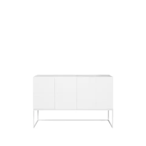 Kilt Light 137 table d'appoint white, 3 portes