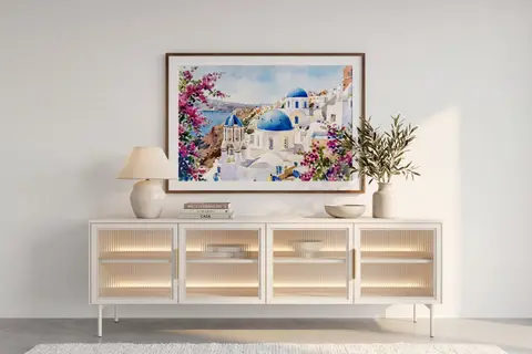 Paloma - Meuble TV Beige 181 cm x 39 cm x 61 cm