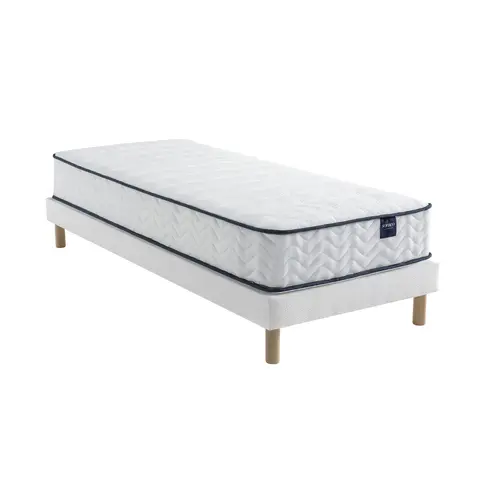 Ensemble matelas ressorts, sommier Lune et pieds Rêve 300