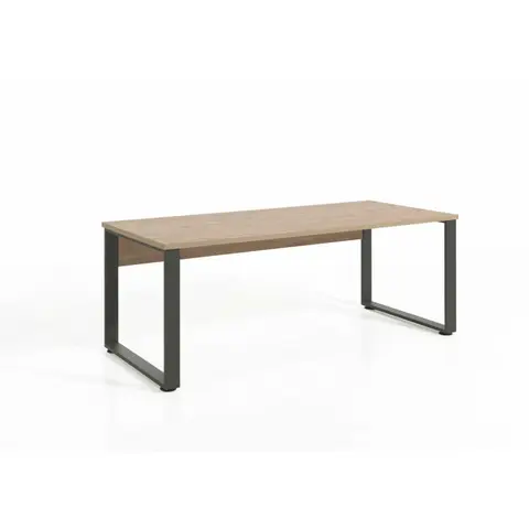 Bureau droit contemporain chêne doré Balto Chêne — Chêne