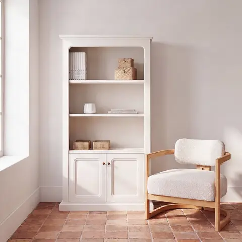 Bibliothèque écrue, L100 cm