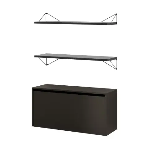 Système d'étagères Pythagoras Bundle F noir-noir
