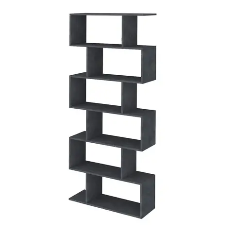 Bibliothèque moderne gris ardoise Calista Gris ardoise — Gris ardoise