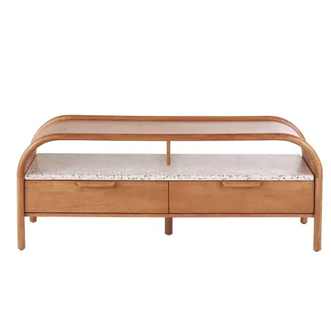 Meuble TV 2 trappes bicolore L140