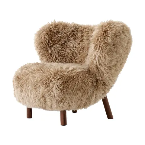 Fauteuil Little Petra VB1 Noyer huilé-Sheepskin honey