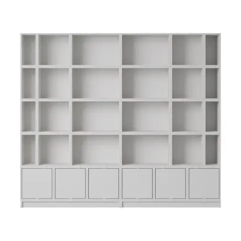 Système de rangement Stacked Bookcase Configuration 1 Grey