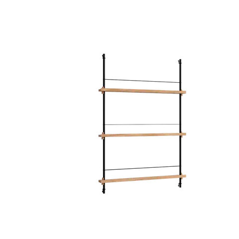 Etagère à magazines en chêne et acier noir Magazine Shelving - Moebe