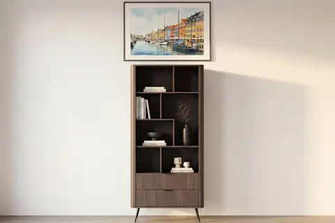Bibliothèque Selena - Bibliotheque Chêne foncé 88 cm x 38 cm x 193 cm