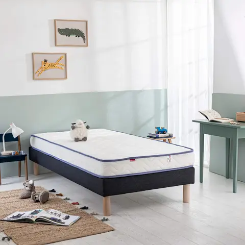 Ensemble sommier et matelas enfant 80x190 cm mousse ferme Merinos Sun