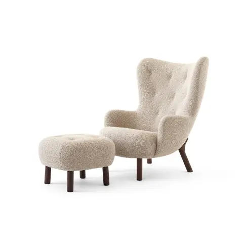 Fauteuil Petra VB3 High incl. pouf ATD1 Noix huilée-Karakorum 003