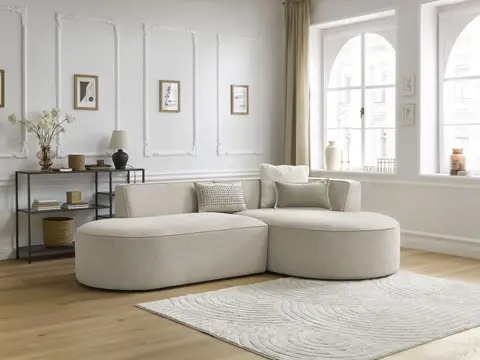 Canapé d'angle ROUSSEAU chiné beige