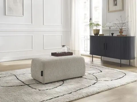 Pouf ATILLA texturé beige