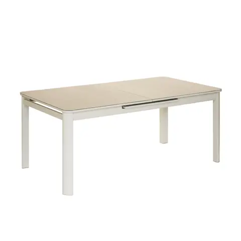 Table de jardin en aluminium et verre