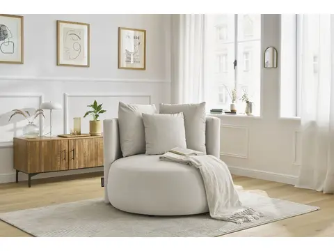 Fauteuil CESAR velours beige